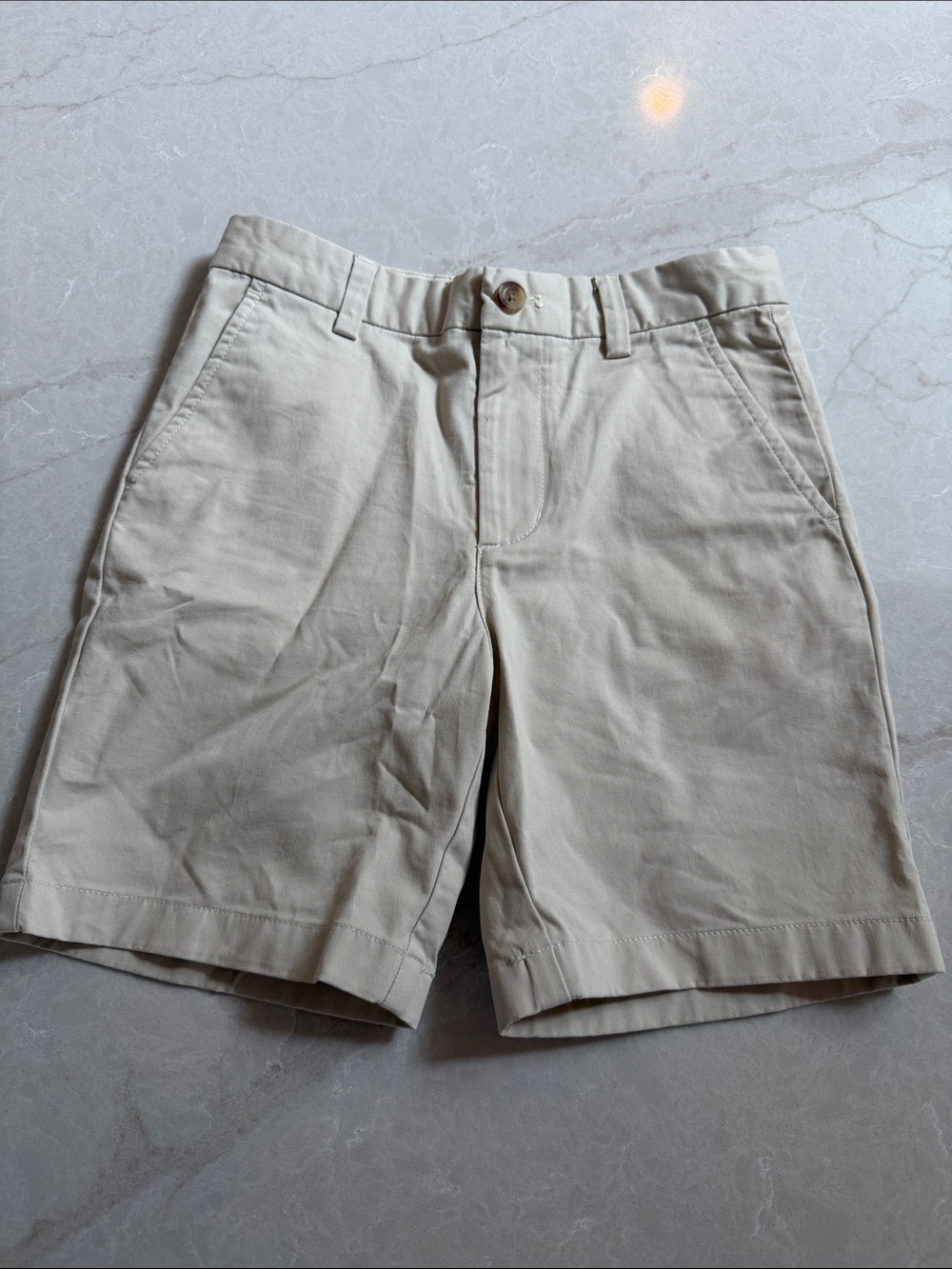 Vineyard Vines Khaki Flat Front Cotton Shorts